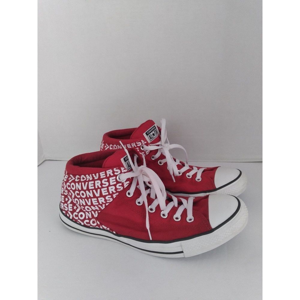 Converse All Star High Top Sneakers Graphic‎ Print Red Casual Shoes